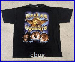Vintage Dallas Cowboys Rap tee shirt 90s Sz XL deion sanders emmitt Smith Rare