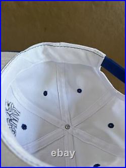 Vintage Dallas Cowboys Script Snapback Hat Cap Logo 7 Adjustable Two Tone