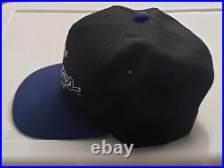 Vintage Dallas Cowboys Script Sports Specialties Snapback Black Blue 90s Wool