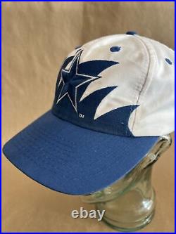 Vintage Dallas Cowboys Sharktooth Snapback Hap Cap Logo 7 Athletic Twill Cleaned