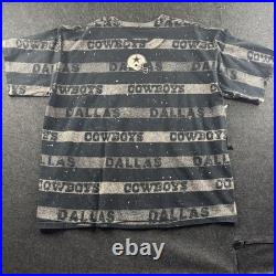 Vintage Dallas Cowboys Shirt Mens 2XL Black Salem Graphic Tee 90s Made In USA