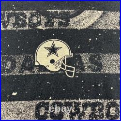 Vintage Dallas Cowboys Shirt Mens 2XL Black Salem Graphic Tee 90s Made In USA