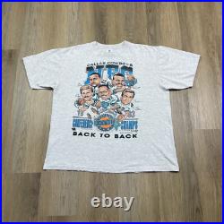 Vintage Dallas Cowboys Shirt Mens XL Gray Cartoon Caricature 90s NFL Football