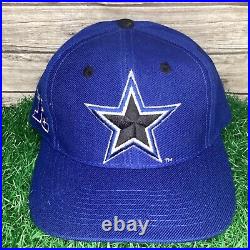Vintage Dallas Cowboys Snapback Hat Cap Blue Graffiti Blockhead Drew Pearson 90s
