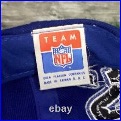 Vintage Dallas Cowboys Snapback Hat Cap Blue Graffiti Blockhead Drew Pearson 90s