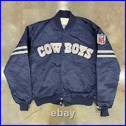 Vintage Dallas Cowboys Spellout Starter Satin Jacket 80s Large Vintage Dallas Cowboys Spellout Starter Satin Jacket 80s Large