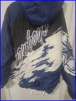 Vintage Dallas Cowboys Splash Proline puffer Jacket L/G/G as is see photos b9