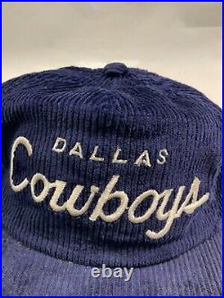 Vintage Dallas Cowboys Sports Specialties Script Hat The Cord Corduroy RARE
