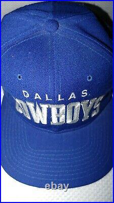 Vintage Dallas Cowboys Starter Cap 100% Wool Snapback NFL Hat Cap Blue Silver