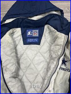 Vintage Dallas Cowboys Starter Jacket 90's Quilted Lining XL