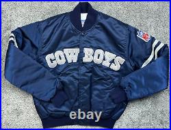 Vintage Dallas Cowboys Starter Jacket Adult Medium Blue Pro Line Satin Bomber