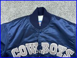 Vintage Dallas Cowboys Starter Jacket Adult Medium Blue Pro Line Satin Bomber