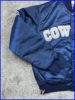 Vintage Dallas Cowboys Starter Jacket Adult Medium Blue Pro Line Satin Bomber