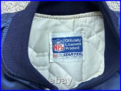 Vintage Dallas Cowboys Starter Jacket Adult Medium Blue Pro Line Satin Bomber