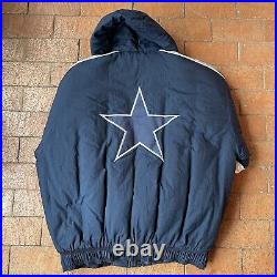 Vintage Dallas Cowboys Starter Jacket Medium Quilted Puffer NFL Football Texas