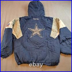 Vintage Dallas Cowboys Starter Jacket Size Medium Rare Hooded VTG