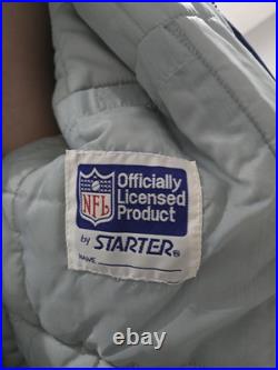 Vintage Dallas Cowboys Starter Jacket Size XL Rare Hooded VTG Smoke Free Home