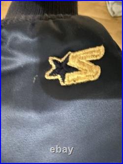 Vintage Dallas Cowboys Starter Pro Line NFL Satin Bomber Jacket Adult Large A8