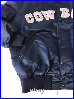 Vintage Dallas Cowboys Starter Satin Bomber Jacket? Excellent Condition? SZ L