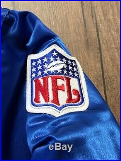 Vintage Dallas Cowboys Starter Satin Jacket NFL Mens Large Royal Blue Rare