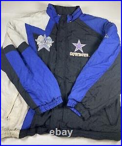 Vintage Dallas Cowboys Super Bowl 1993 Pro Line By Apex One Puffer Size XL NFL