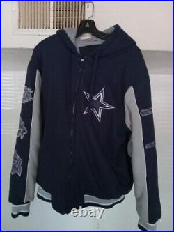 Vintage Dallas Cowboys Super Bowl Champions Hooded Jacket G3 Size L