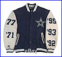 Vintage Dallas Cowboys Super Bowl Jacket Medium M Bomber Varsity Letterman Mens