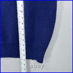 Vintage Dallas Cowboys Sweater Cliff Engle Blue Wool Blend Medium Made USA RARE