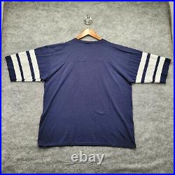 Vintage Dallas Cowboys T-Shirt 2XL Logo 7 Single Stich 90s Graphic Stripe Tee
