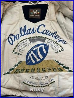 Vintage Dallas Cowboys Throwback Super Bowls Bomber Letterman Jacket Size LG