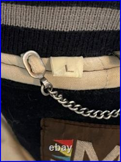 Vintage Dallas Cowboys Throwback Super Bowls Bomber Letterman Jacket Size LG