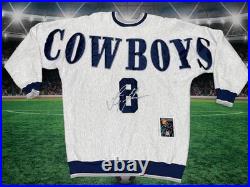 Vintage Dallas Cowboys Troy Aikman Sweatshirt 90s Quarterback Club Sz XL Used