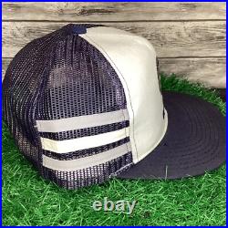 Vintage Dallas Cowboys Trucker Hat Cap Blue The Tri-Stripe NFL Ted Fletcher Rare