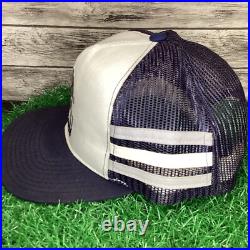 Vintage Dallas Cowboys Trucker Hat Cap Blue The Tri-Stripe NFL Ted Fletcher Rare