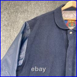 Vintage Dallas Cowboys Varsity Jacket Mens Large Navy Blue Wool Jeff Hamilton