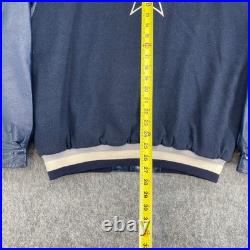 Vintage Dallas Cowboys Varsity Jacket Mens Large Navy Blue Wool Jeff Hamilton