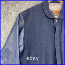 Vintage Dallas Cowboys Varsity Jacket Mens Large Navy Blue Wool Jeff Hamilton