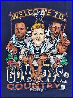 Vintage Dallas Cowboys Welcome to Cowboy Country 1996 T-shirt NFL size L