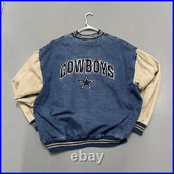 Vintage Dallas Cowboys denim varsity jacket Men's Size Xxl