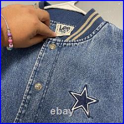 Vintage Dallas Cowboys denim varsity jacket Men's Size Xxl