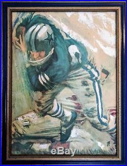 Vintage Dave Boss Painting 1965 NFL Dallas Cowboys
