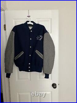 Vintage Delong Dallas Cowboys Wool Bomber Jacket Size M