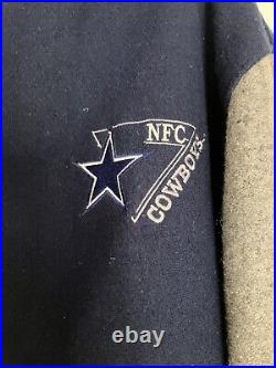 Vintage Delong Dallas Cowboys Wool Bomber Jacket Size M