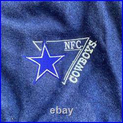 Vintage Delong Dallas Cowboys Wool Bomber Jacket Size XL