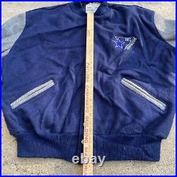 Vintage Delong Dallas Cowboys Wool Bomber Jacket Size XL