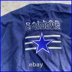 Vintage Delong Dallas Cowboys Wool Bomber Jacket Size XL