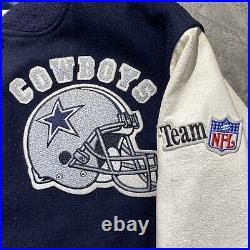 Vintage Early 90s (1991) Dallas Cowboys Chalkline Letterman Jacket Mens Sz XL