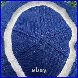 Vintage Eastport Dallas Cowboys NFL Hat Adult Blue Snapback Spellout Stripe 90s