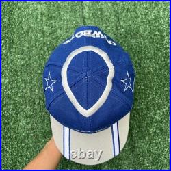Vintage Eastport Dallas Cowboys NFL Hat Adult Blue Snapback Spellout Stripe 90s