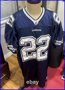 Vintage Emmitt Smith Dallas Cowboys Reebok Authentic NFL Football Jersey Men 56